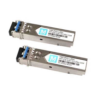 DDMI Supporté 2.5G Duplex 20km 1310nm Connecteur LC Module à fibre optique Transcepteur SFP branchable pour longue distance FTTX