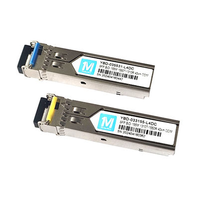 155M Connecteur BIDI LC Module optique DDM WDM Simplex Transcepteur SFP Module pour une distance de transmission de 40 km sur la fibre SMF