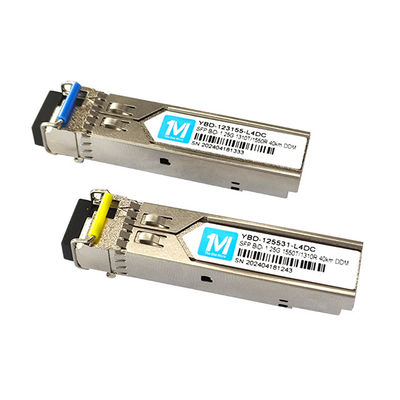 1.25G BIDI 40km 1310nm/1550nm Connecteur LC Module optique DDM WDM Simplex Transcepteur Module SFP pour le transfert de données de vitesse