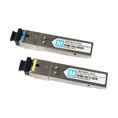 155M BIDI 60km 1310nm/1550nm SC Connecteur DDM WDM Module optique simplex Transcepteur SFP Module pour les applications de télécommunications