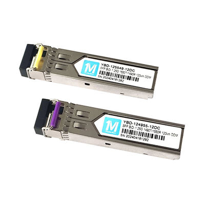 1.25G BIDI 120km 1490nm/1550nm Connecteur LC Module optique DDM WDM Simplex Transcepteur SFP pour des performances de réseau fluides