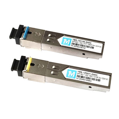 3 DDMI Oui 1.25G BIDI 3km 1310nm/1550nm SC Connecteur WDM Module optique simplex Transcepteur SFP pour les connexions réseau
