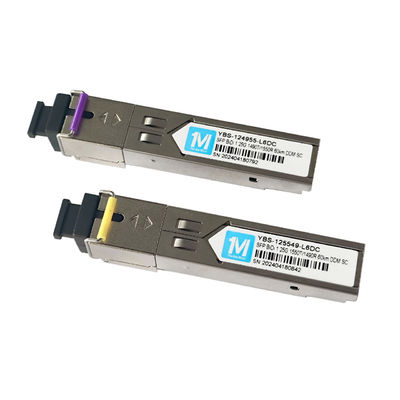 1.25G BIDI 60km 1490nm/1550nmn SC Connecteur DDM WDM Module optique simplex Émetteur-récepteur Module SFP Type de fibre SMF