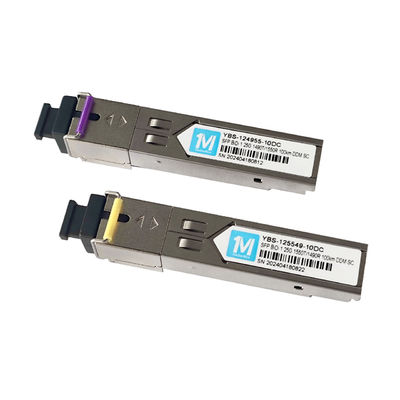 Distance longue 1.25G BIDI 100km 1490nm/1550nm SC Connecteur DDM WDM Module optique simplex Transcepteur module SFP