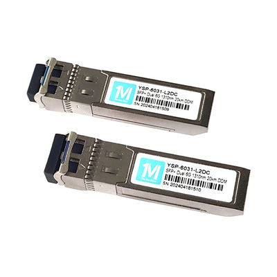 6G SFP 20km 1310nm LC DDM SMF Type de fibre optique en mode unique pour la transmission de données par réseau IP