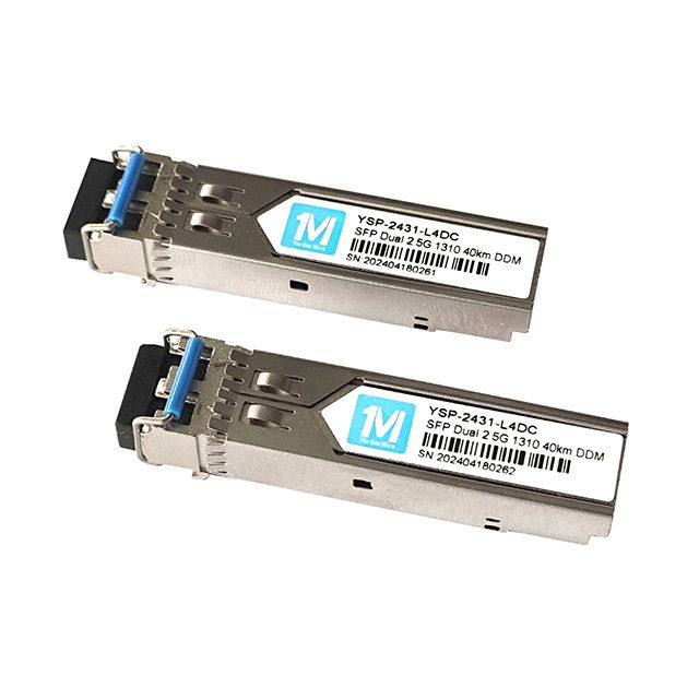 Connexion réseau stable 2.5G Duplex 40km SMF Module à fibre optique Transcepteur SFP branchable avec connecteur LC 1310nm DDM