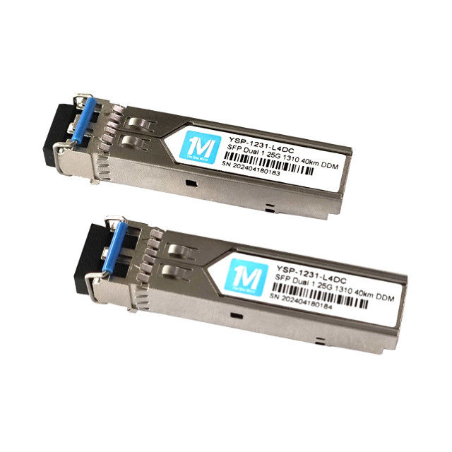 1.25G Duplex 40km 1310nm Connecteur LC DDM 1000BASE SMF Module à fibre optique Transcepteur SFP branchable pour la transmission de données