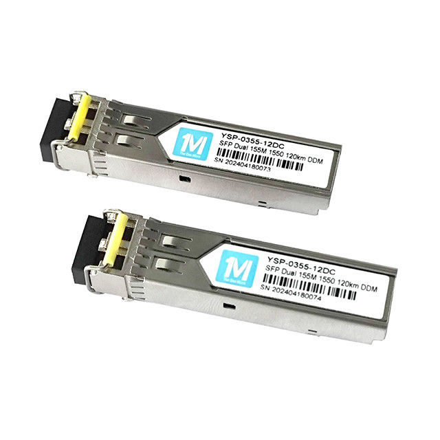 DDMI 155M Duplex 120km 1550nm Connecteur LC SMF Module à fibre optique Transcepteur SFP branchable pour l'infrastructure réseau