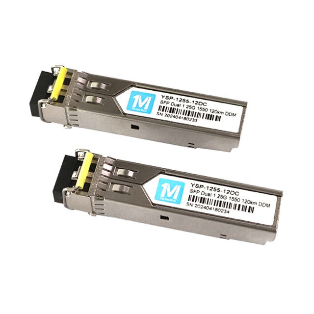 Type de fibre SMF 120km Distance 1.25G Duplex 1550nm Connecteur LC DDM Transcepteur SFP branchable pour module à fibre optique