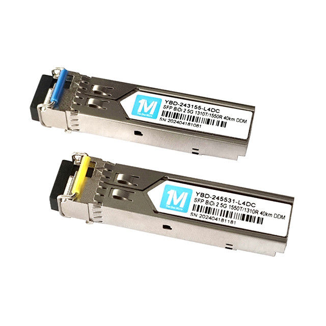 Type de fibre SMF 2.5G BIDI 40km 1310nm/1550nm Connecteur LC DDM WDM Module optique simplex Transcepteur module SFP