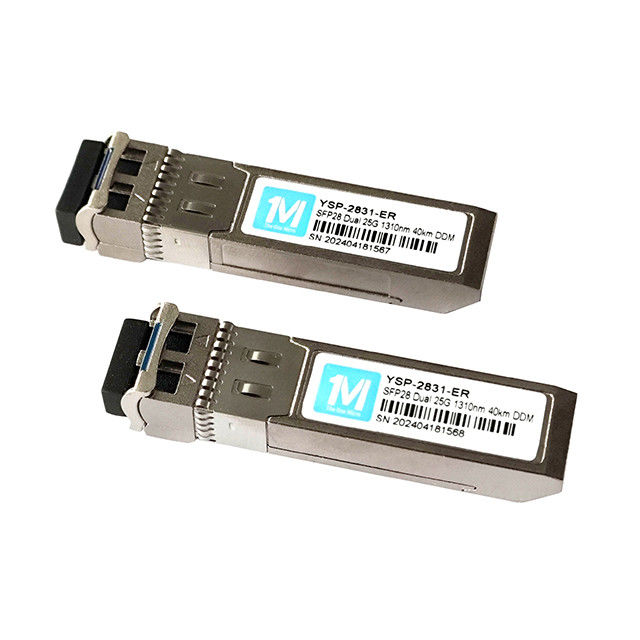 Transcepteurs à fibre optique 25G SFP28 Duplex 40km 1310nm LC DDM SMF 25GB Module optique en mode unique SFP28 Module SFP28 25G ER