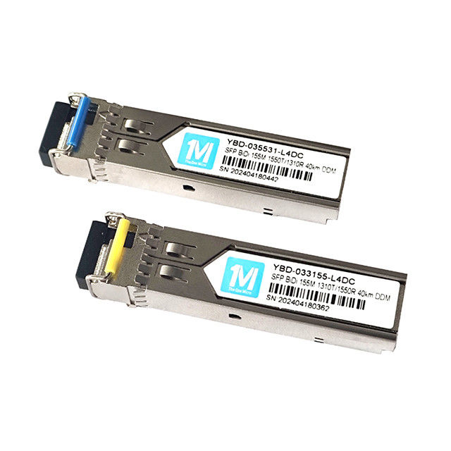 155M Connecteur BIDI LC Module optique DDM WDM Simplex Transcepteur SFP Module pour une distance de transmission de 40 km sur la fibre SMF