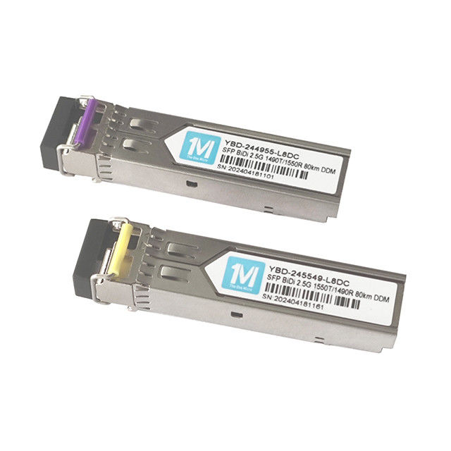 2.5G BIDI LC 80km 1490nm/1550nm DDM WDM Transcepteur à fibre optique simplex Module SFP pour une connexion réseau rapide et stable