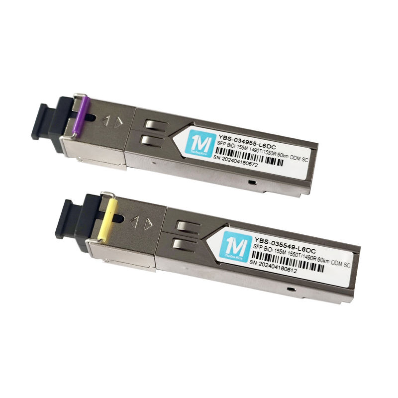 3.3V 155M BIDI 60km 1490nm/1550nmn Connecteur SC Module optique DDM WDM Simplex Transcepteur Module SFP avec SDK réseau