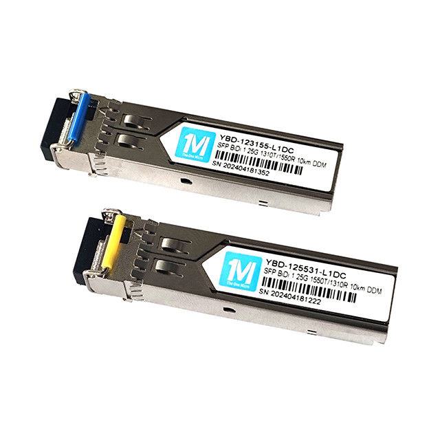 FTTX 1.25G BIDI 10km 1310nm/1550nm Connecteur LC DDM WDM Module optique simplex Transcepteur SFP Module pour le réseau 4g