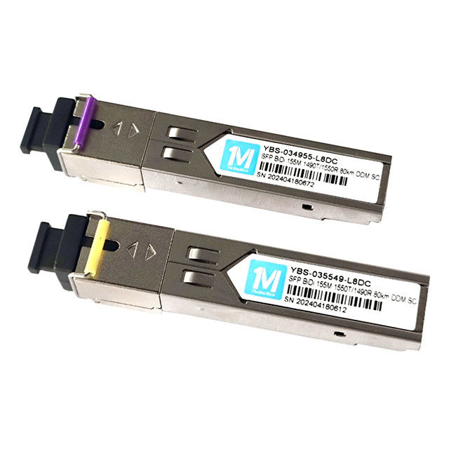 155M BiDi SC 80km 1490nm/1550nm DDM WDM Module optique simplex Émetteur-récepteur Module SFP à large température de fonctionnement