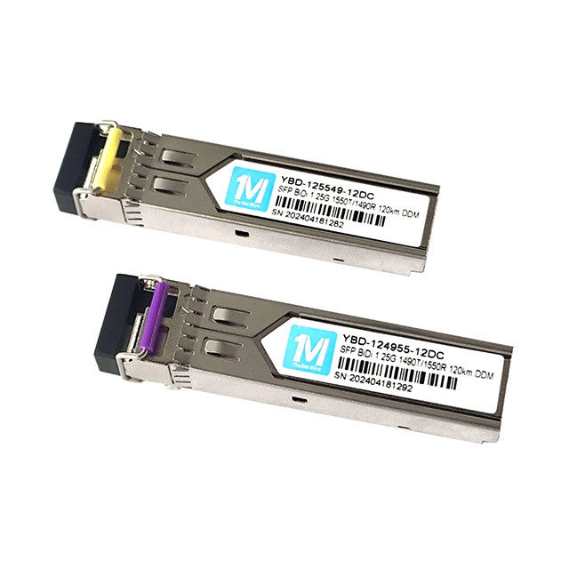 1.25G BIDI 120km 1490nm/1550nm Connecteur LC Module optique DDM WDM Simplex Transcepteur SFP pour des performances de réseau fluides