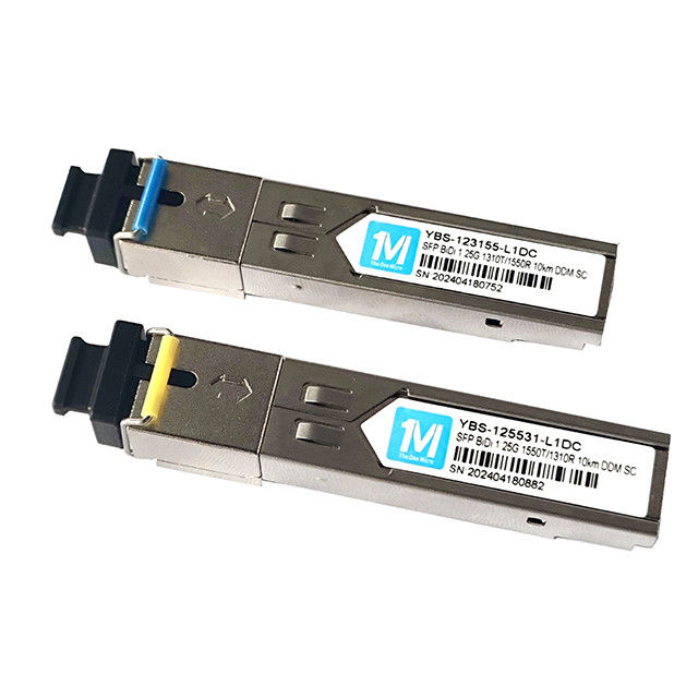 1.25G BIDI SC 10km 1310nm/1550nm DDM WDM Module optique simplex Émetteur-récepteur Module SFP pour des performances de réseau améliorées