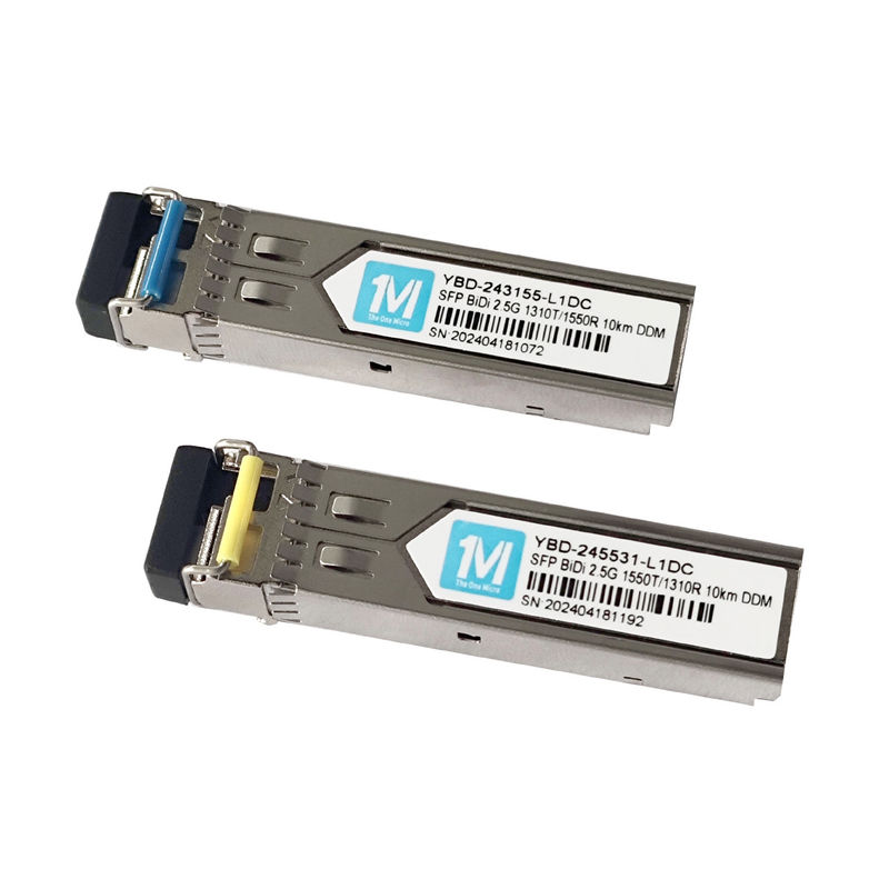 1310nm/1550nm Longueur d'onde 10km Distance BIDI LC Connecteur DDM WDM Module optique simplex Transcepteur SFP Module