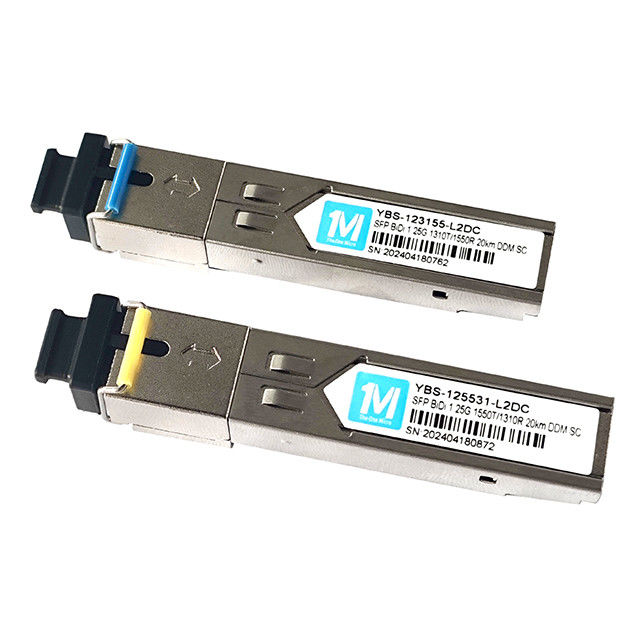 FTTX 1.25G BIDI 20km 1310nm/1550nm SC Connecteur DDM WDM Module optique simplex Transcepteur Module SFP Performance