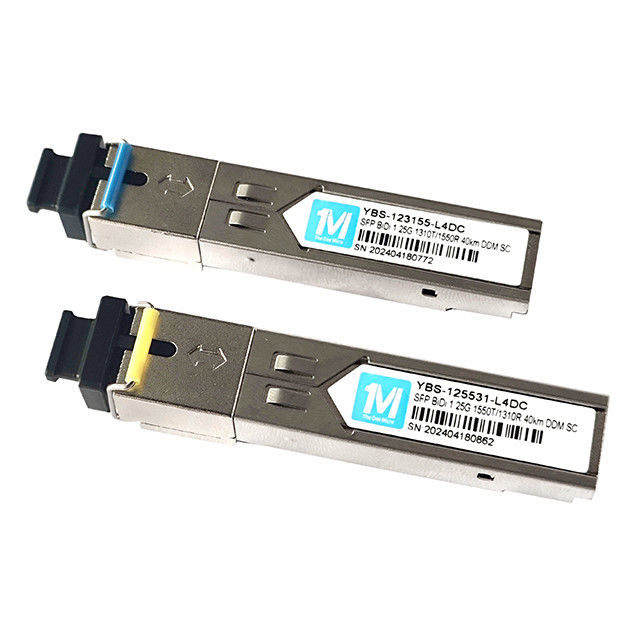 1.25G Débit de données 40km Distance BIDI SC Connecteur DDM WDM Module optique simplex Transcepteur SFP Module 1310nm/1550nm