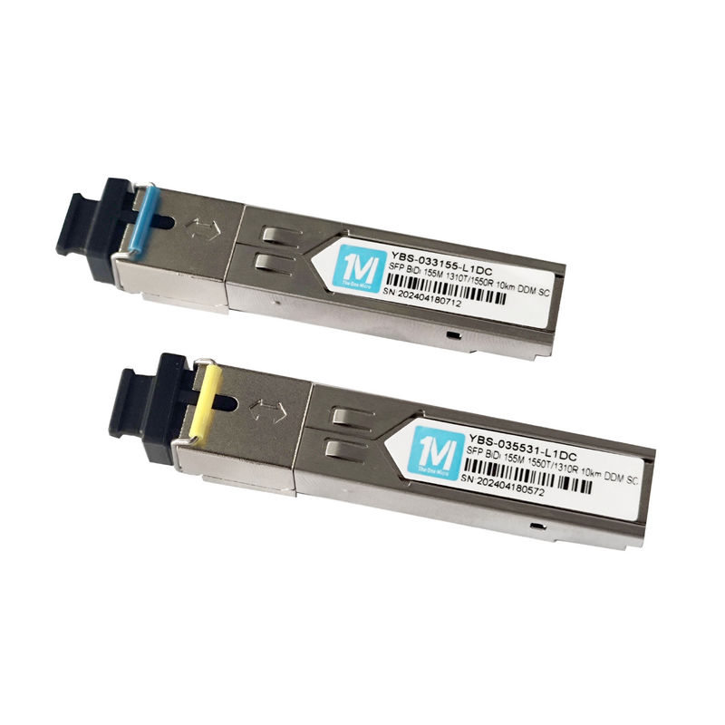 Type de fibre SMF 155M BIDI 10km 1310nm/1550nm SC Connecteur DDM WDM Module optique simple Transcepteur SFP pour les réseaux FTTX