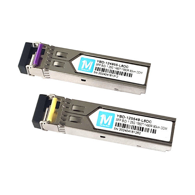 3.3V 1.25G BIDI 100km 1490nm/1550nm Connecteur LC DDM WDM Module optique simplex Transcepteur module SFP