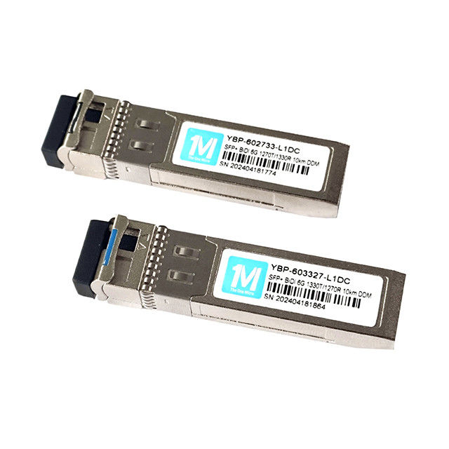 Fibre à mode unique 6G SFP BIDI 10km 1270nm/1330nm WDM Connecteur LC Transcepteur optique DDM avec transmission de données rapide