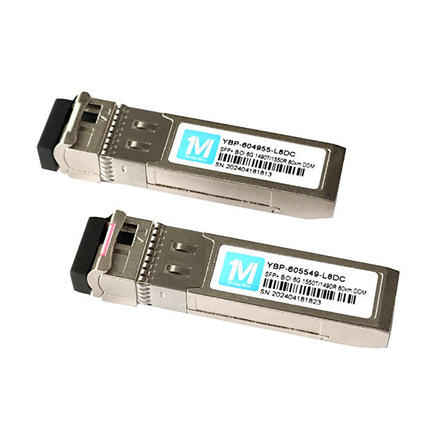 6G SFP BIDI 80km 1490nm/1550nm WDM Connecteur LC Émetteur-récepteur optique DDM avec réseau à fibre optique rapide