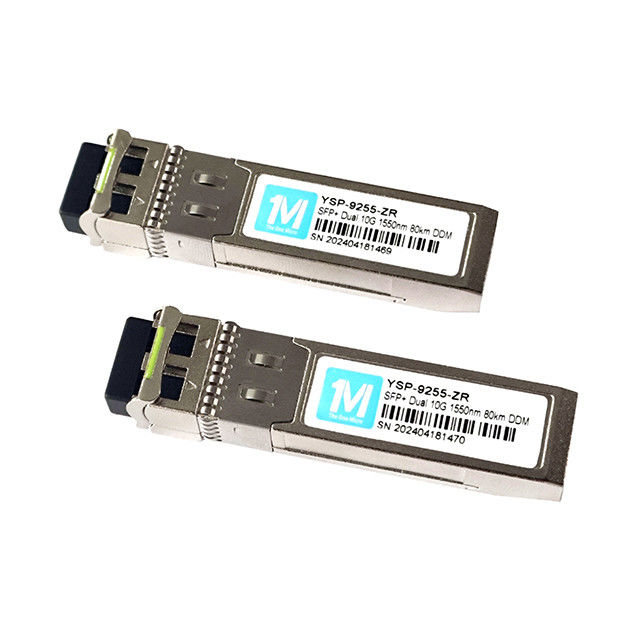 10G SFP Duplex LC 80km 1550nm LC DDM SMF 10GB Module optique en mode unique Module SFP SFP 10G ZR Longueur d'onde 1550nm
