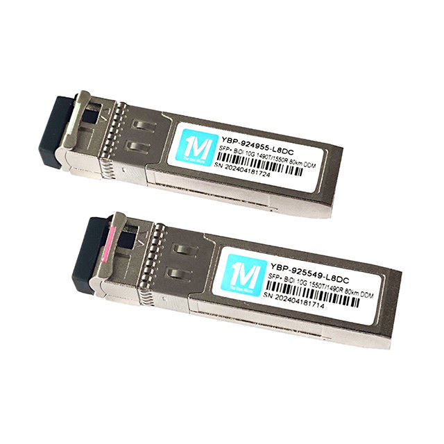 10G SFP BIDI 80km 1490nm/1550nm WDM Connecteur LC Transcepteur optique DDM pour les applications de centres de données à large bande passante