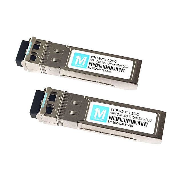 Module à mode unique 10G SFP 20km 1310nm LC DDM SMF Module optique de 10 Go pour l'infrastructure FTTX